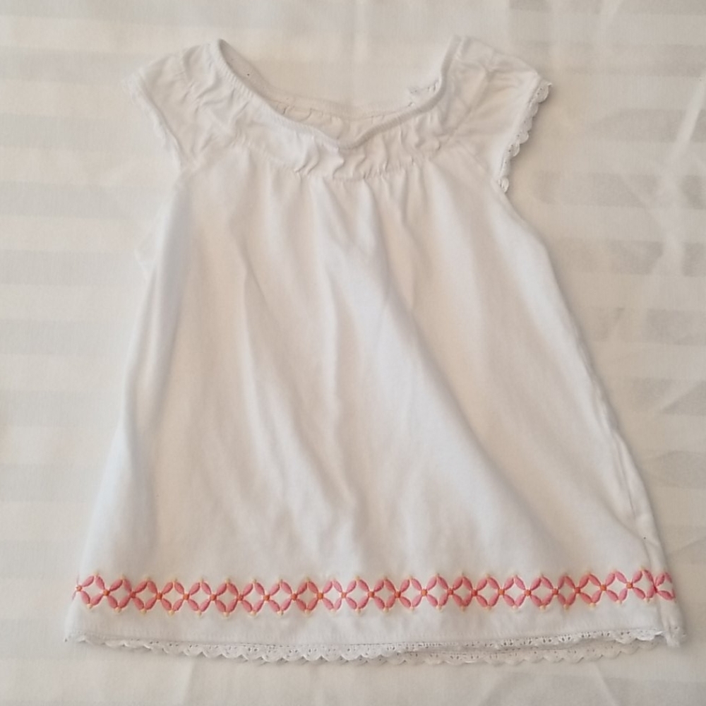 Old Navy Baby Girl White Tank Top Size 18-24 mo